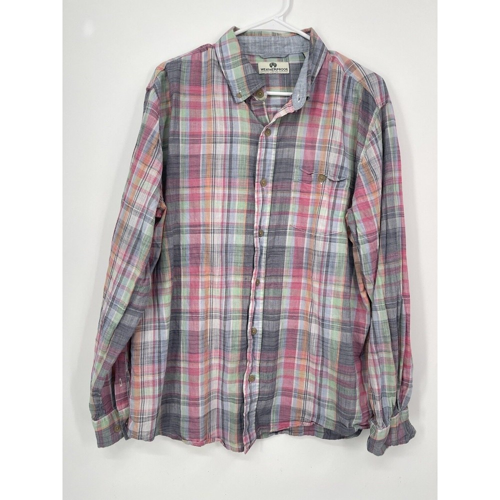 Weatherproof‎ Vintage Eoe Shirt Men's Blue Large